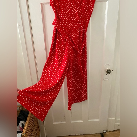 Red polka dot jumpsuit - Picture 2 of 3